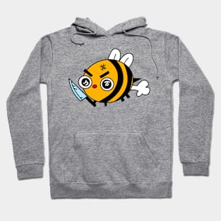 Angry bee with knife! Hoodie